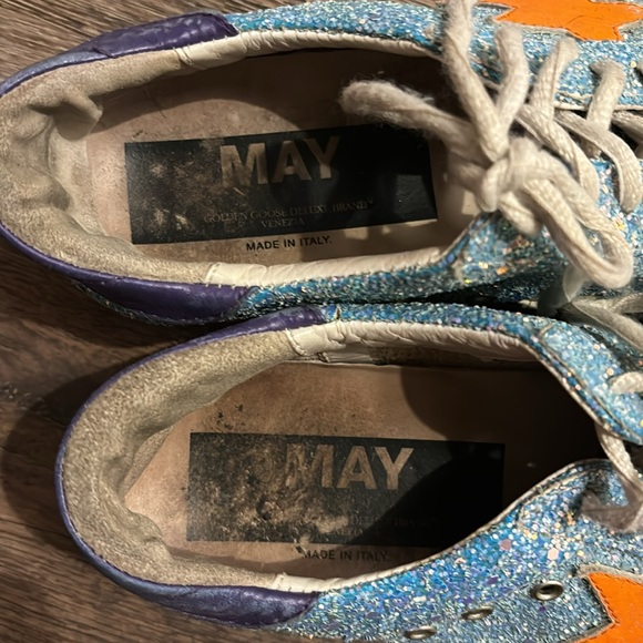 Golden Goose DB May Sparkle Blue Sneakers 38 - Picture 5 of 5